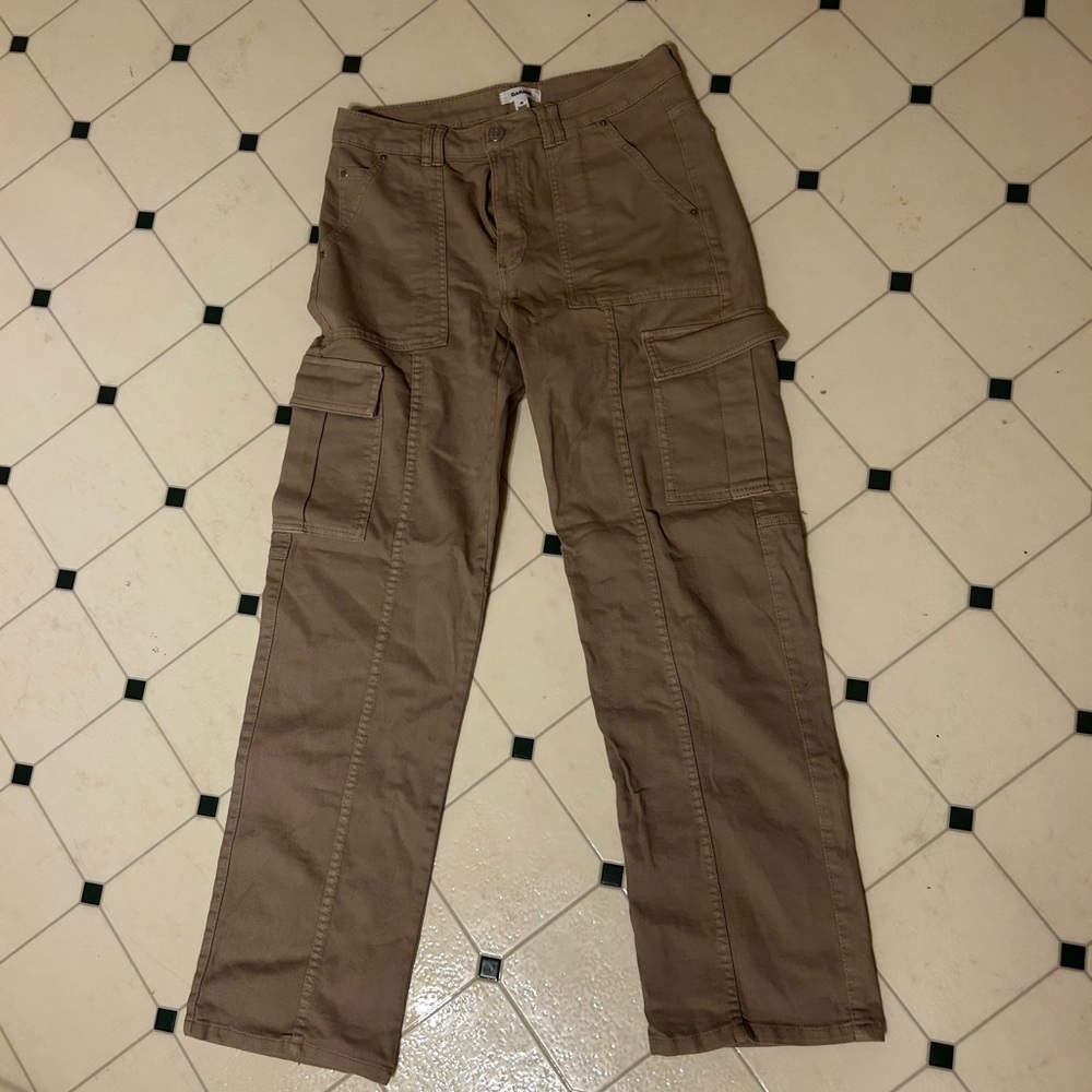 Garage Brown Cargo Pants with Utility Pockets